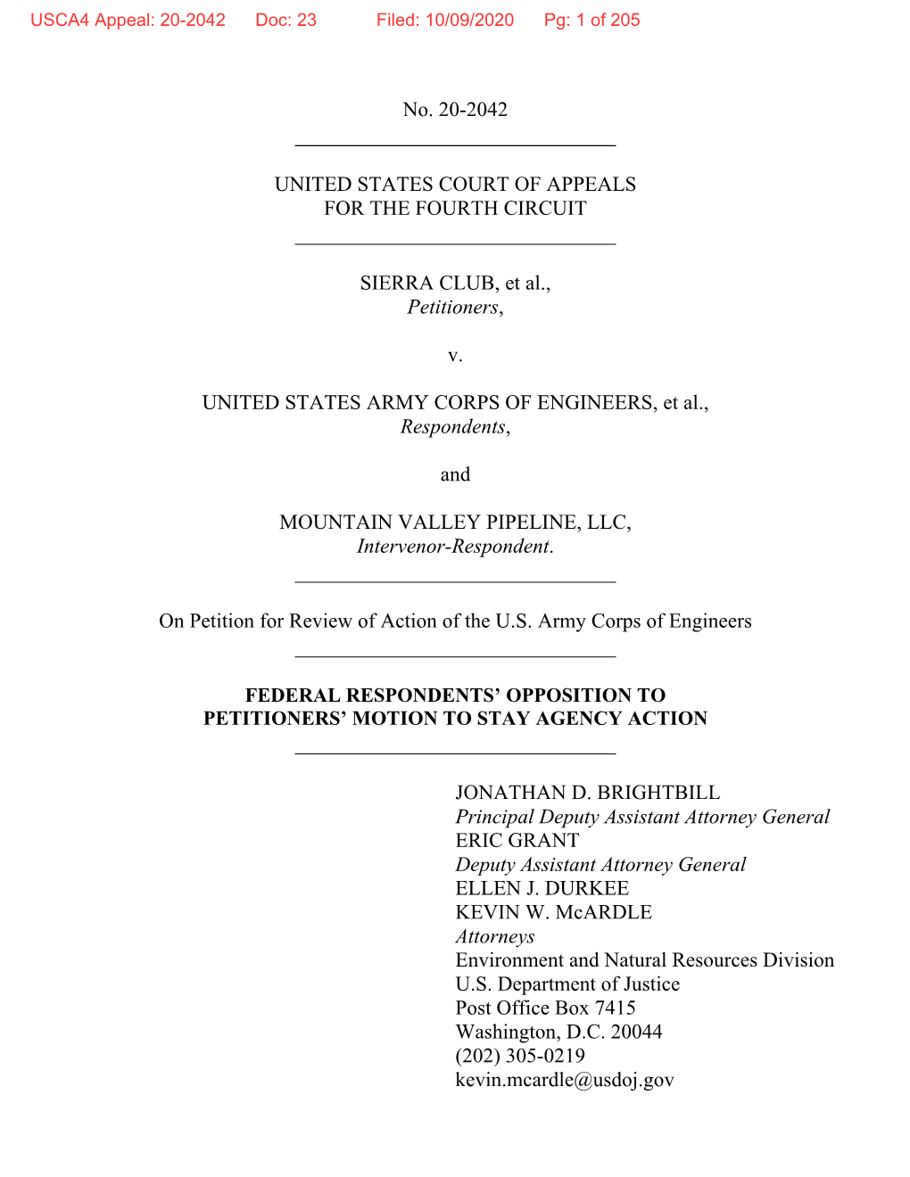 USCA4 Appeal: 20-2042 Doc: 23 Filed: 10/09/2020 Pg: 1 of 205