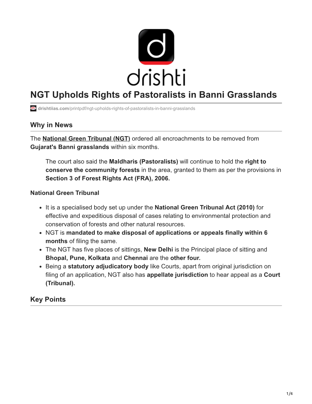 NGT Upholds Rights of Pastoralists in Banni Grasslands