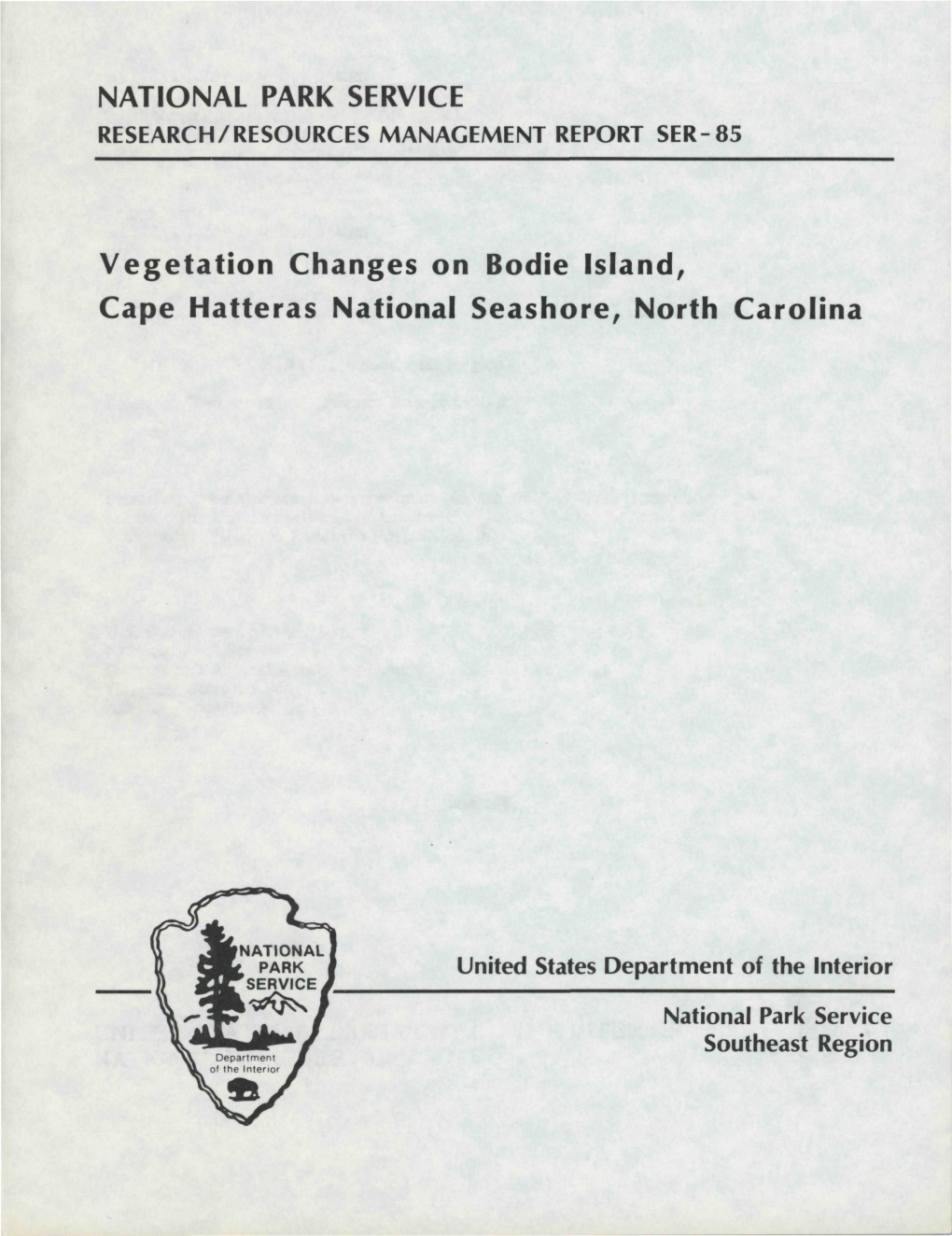 Vegetation Changes on Bodie Island, Cape Hatteras National Seashore, North Carolina