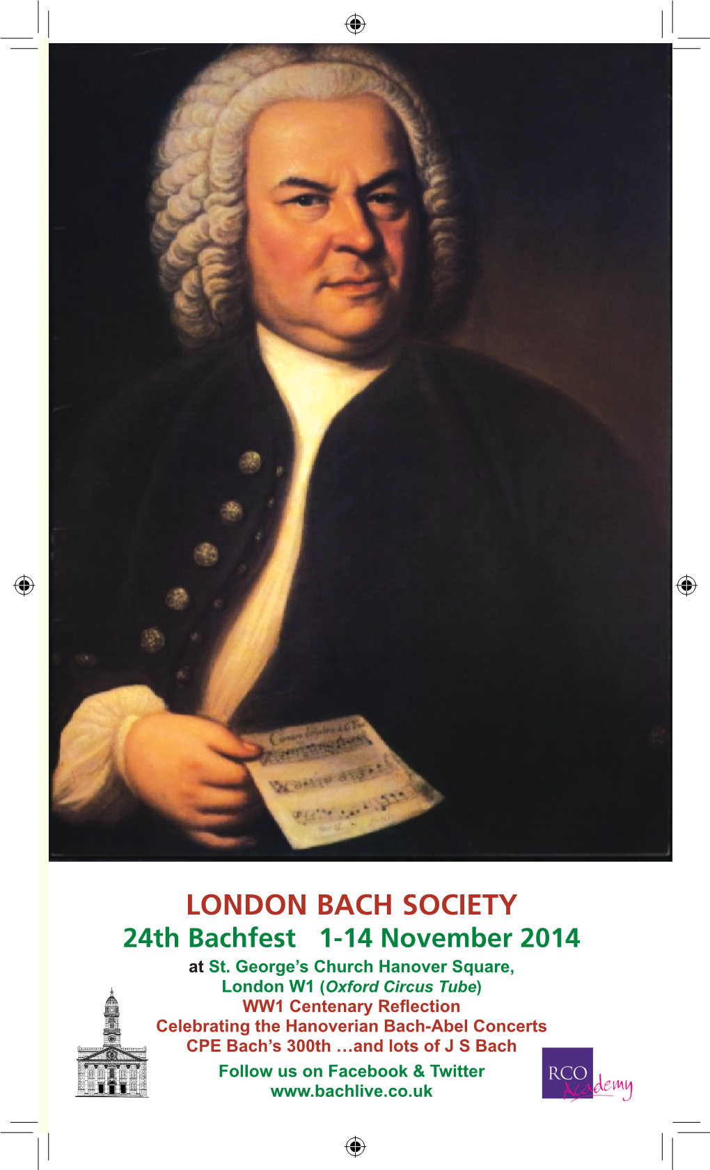 LONDON BACH SOCIETY 24Th Bachfest 1-14 November 2014 at St