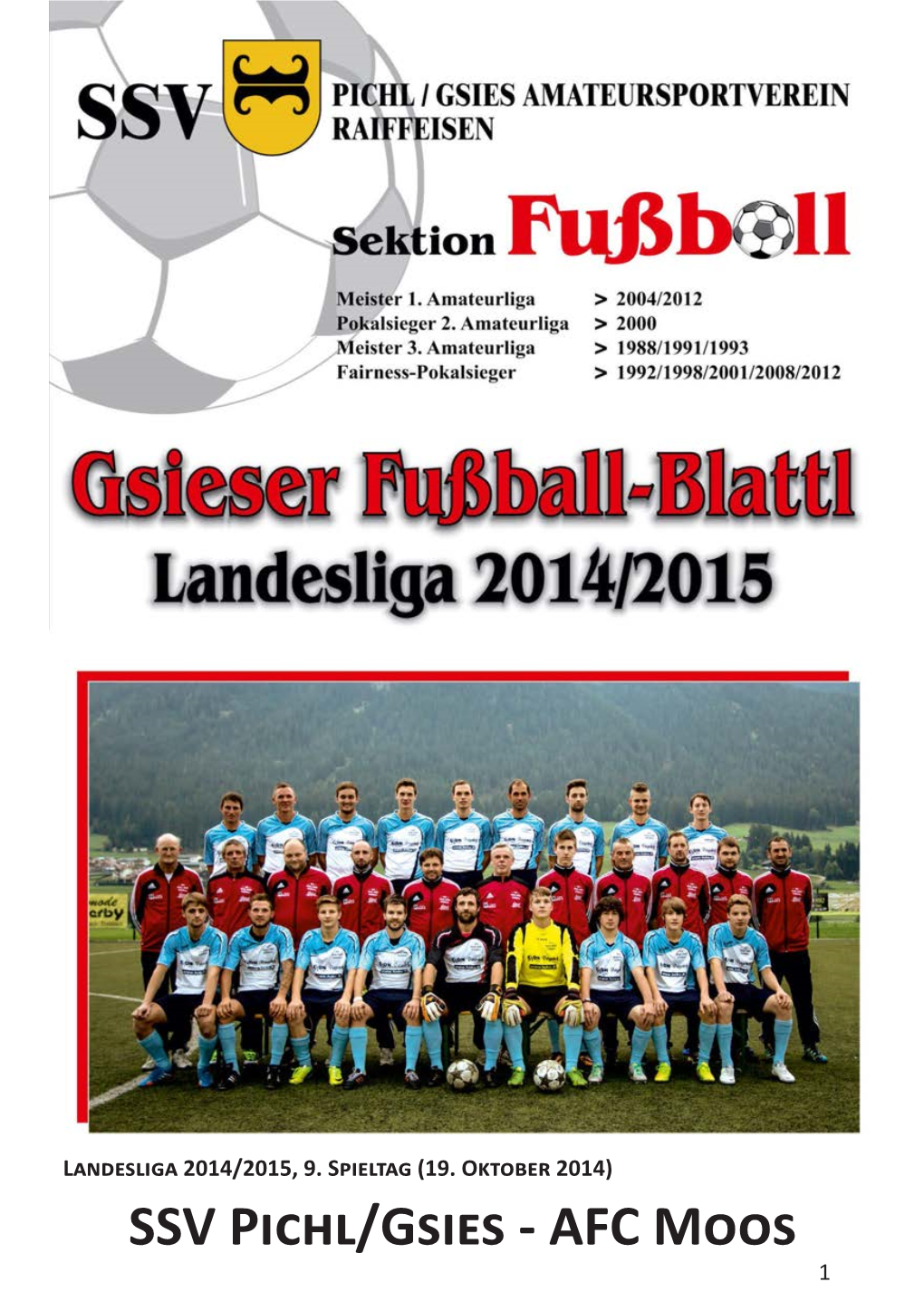 AFC Moos 1 Gsieser Fussball-Blattl - Nr