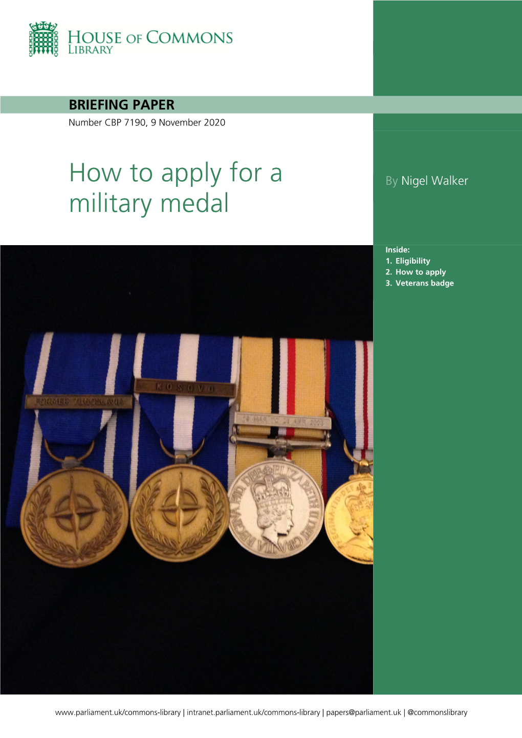 How to Apply for a Military Medal