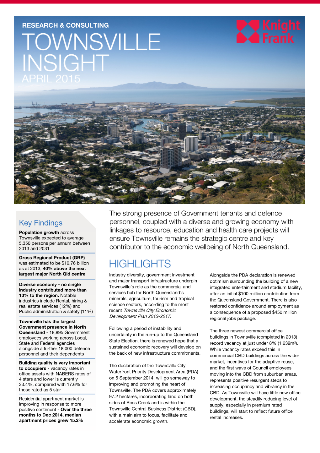 Townsville Insight April 2015 Research