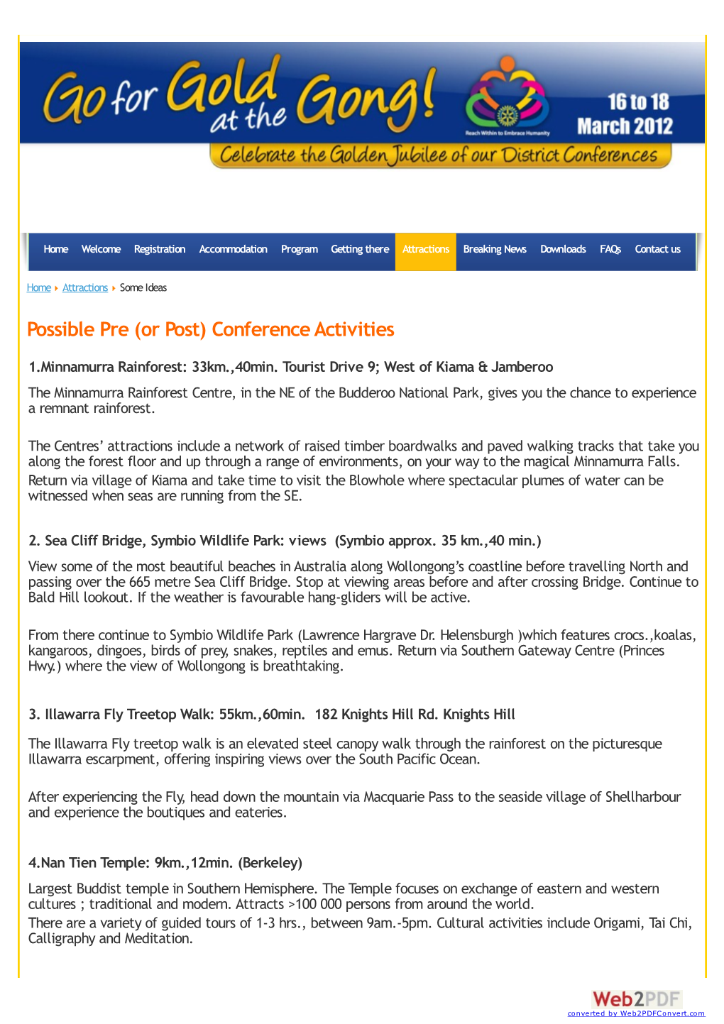Conference Activities