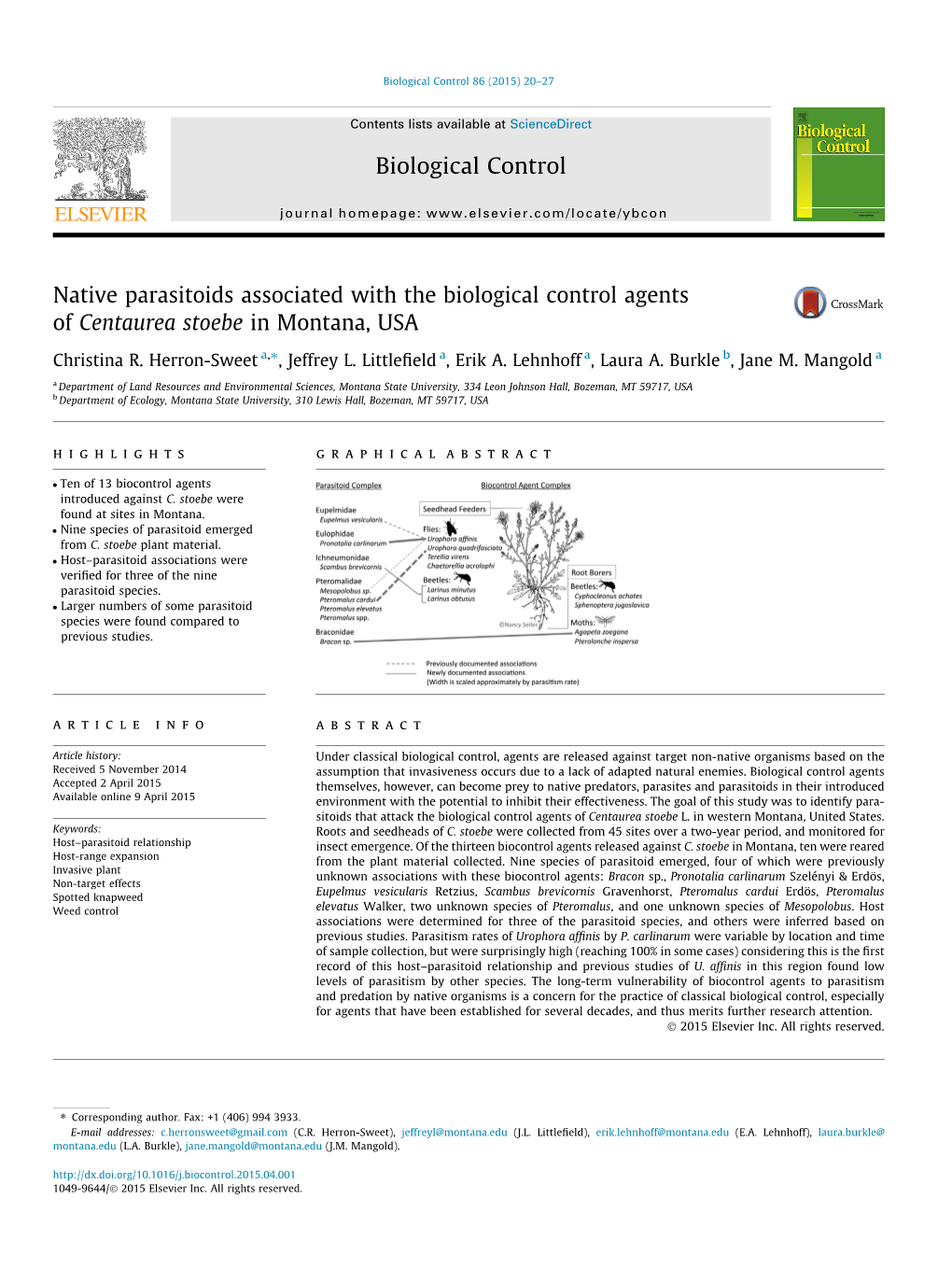 Herron-Sweet 2015 Biocontrol.Pdf