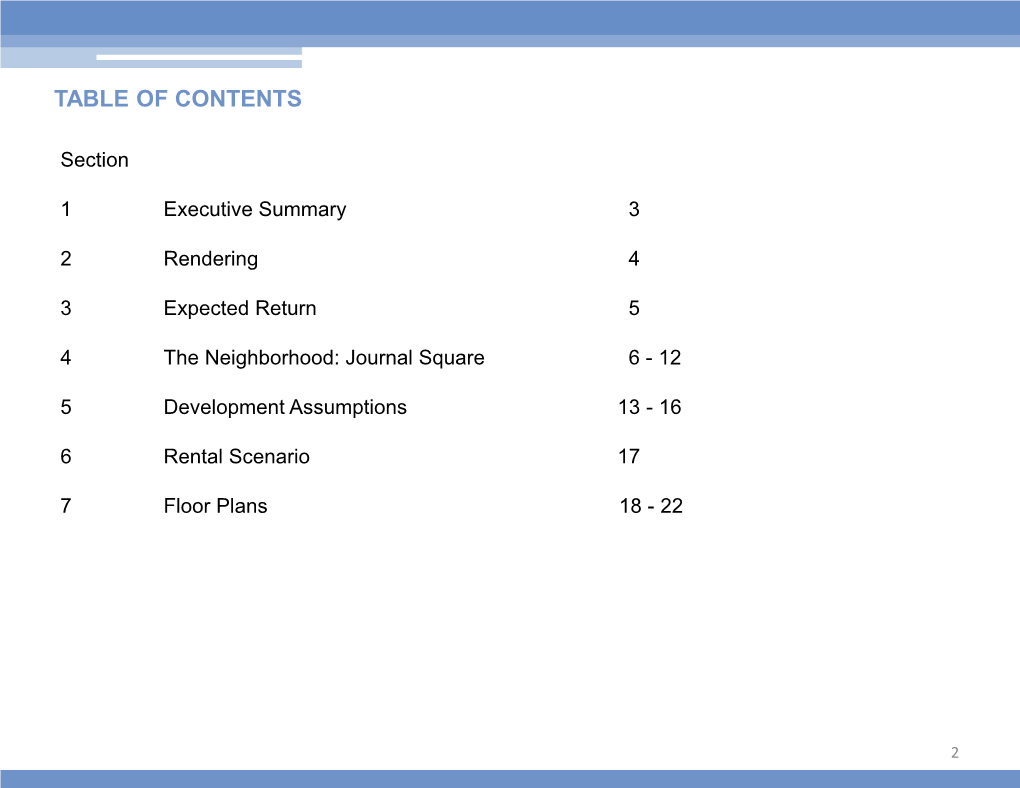 Table of Contents