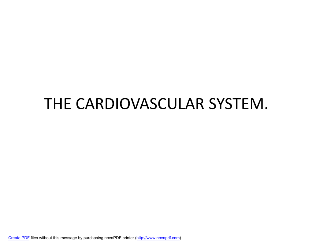 The Cardiovascular System