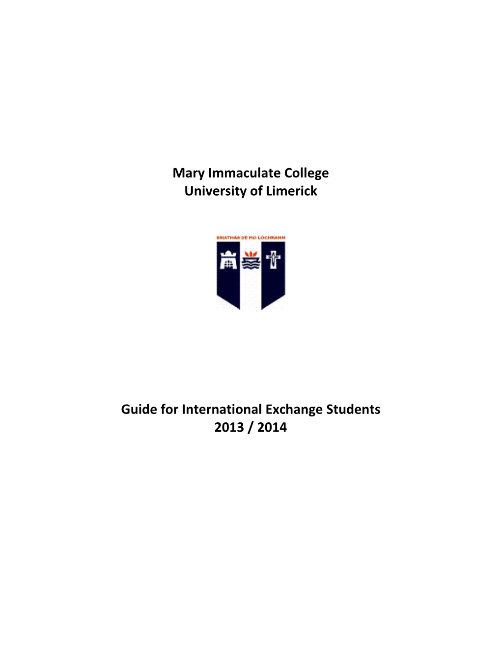 Mary Immaculate College University of Limerick