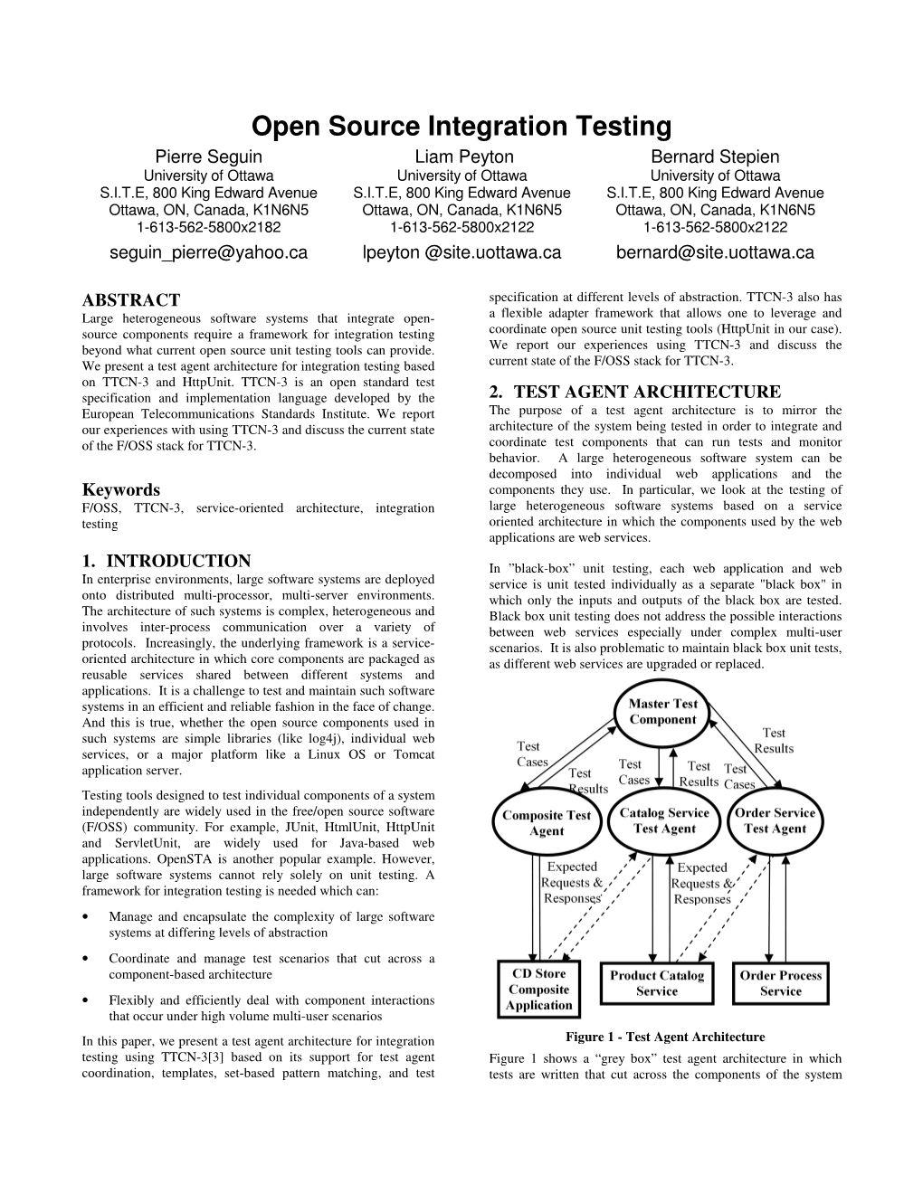 Open Source Integration Testing