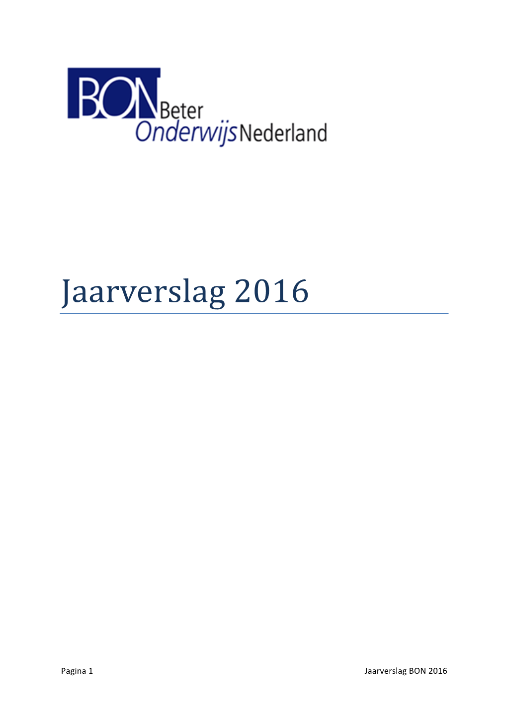 Jaarverslag 2016