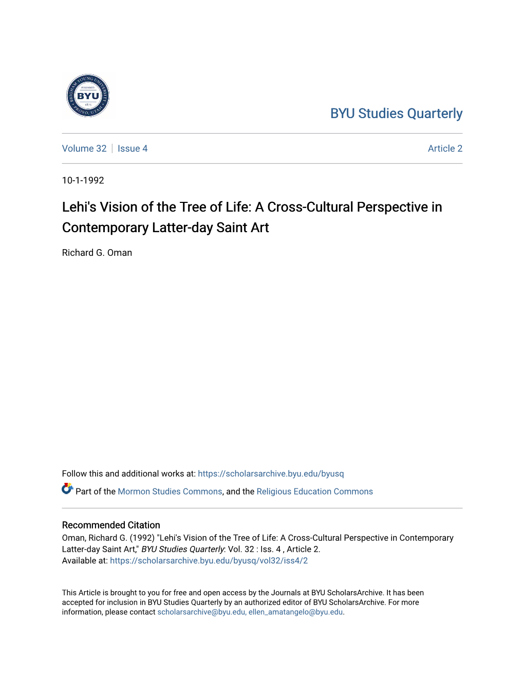 A Cross-Cultural Perspective in Contemporary Latter-Day Saint Art