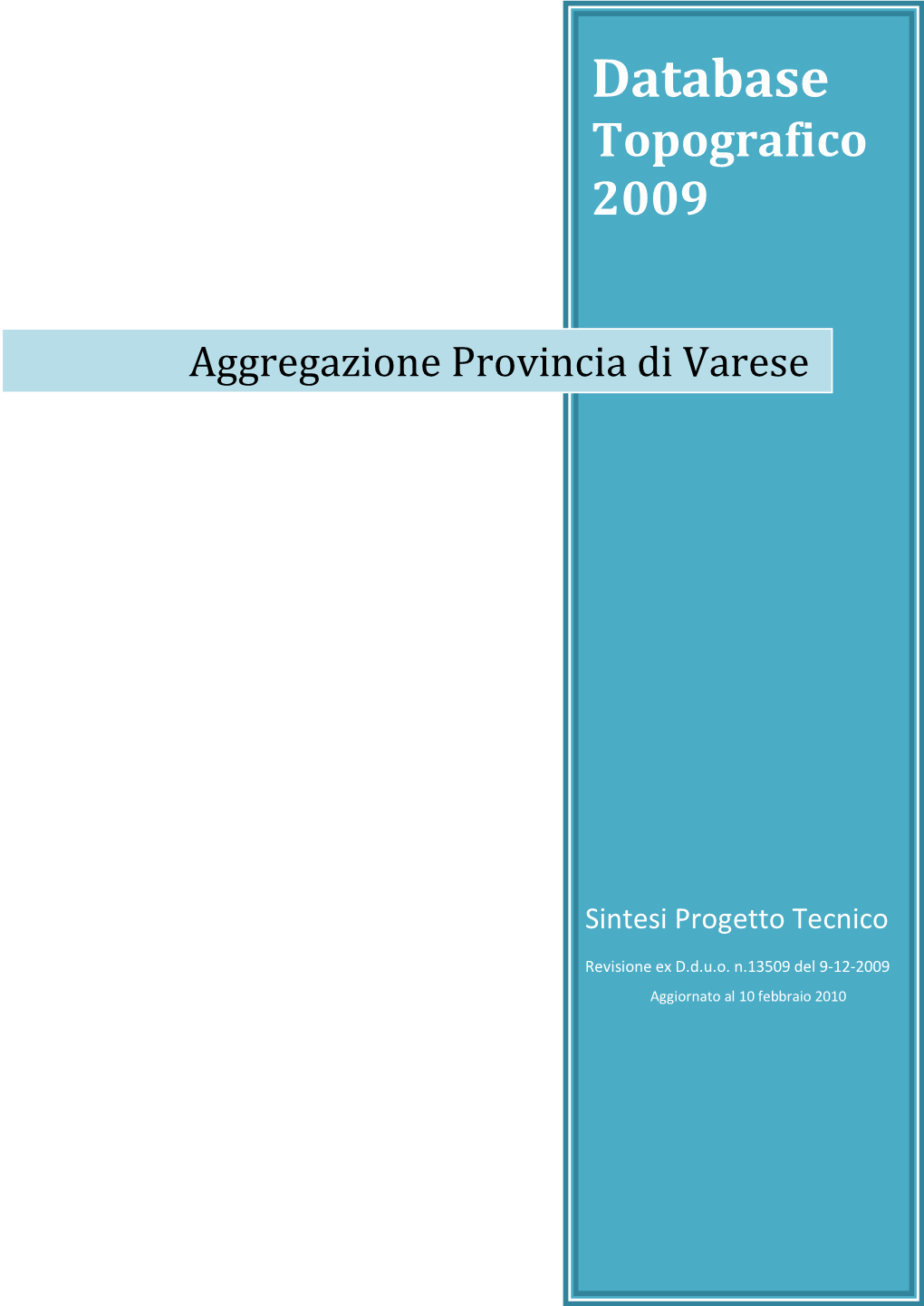 Sintesi Progetto 2009