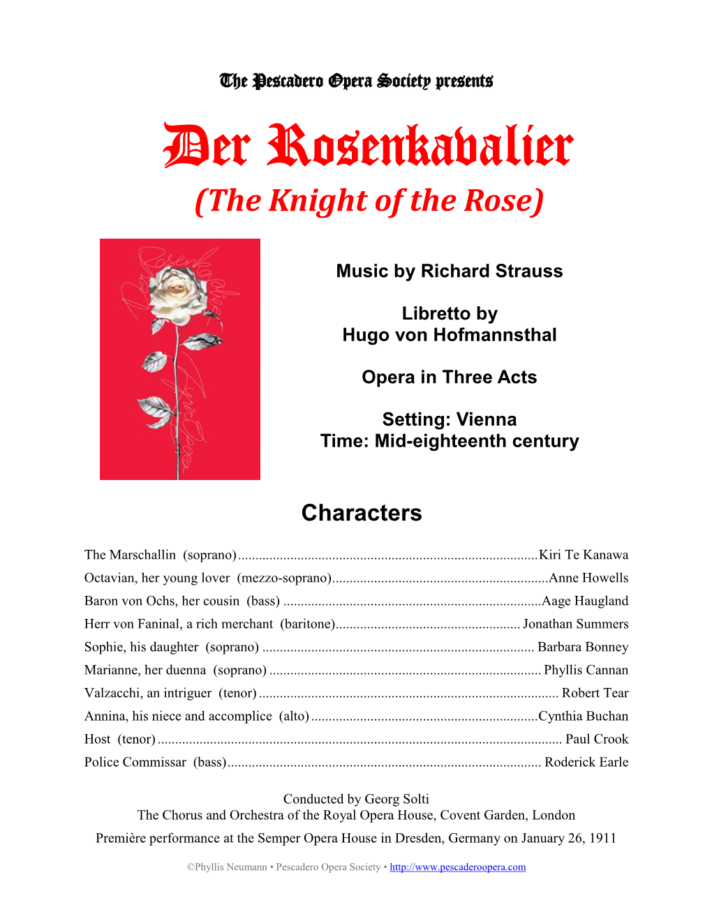 Der Rosenkavalier (The Knight of the Rose)