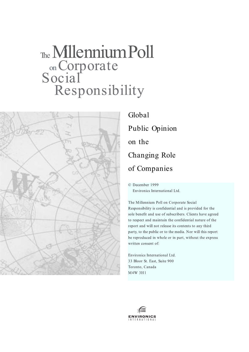 The Millennium Poll on Corporate Social Responsibility