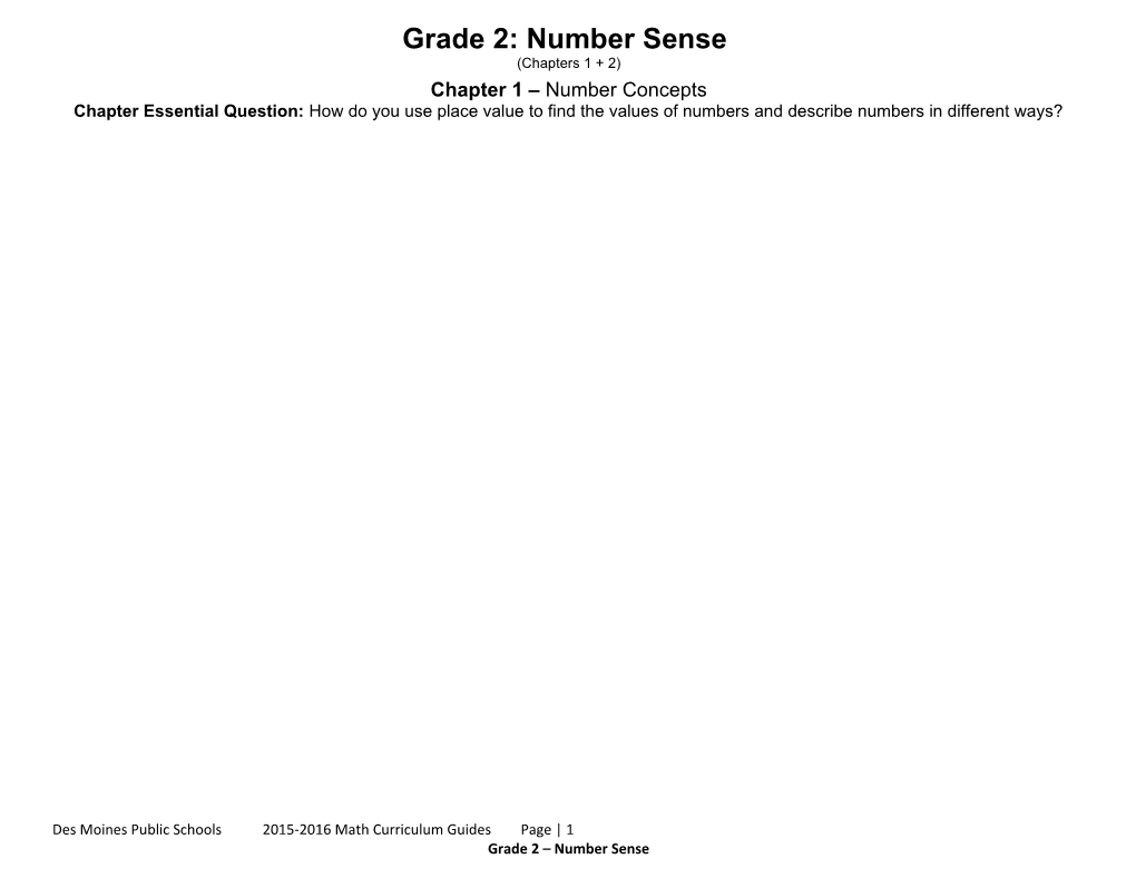 Grade 2: Number Sense