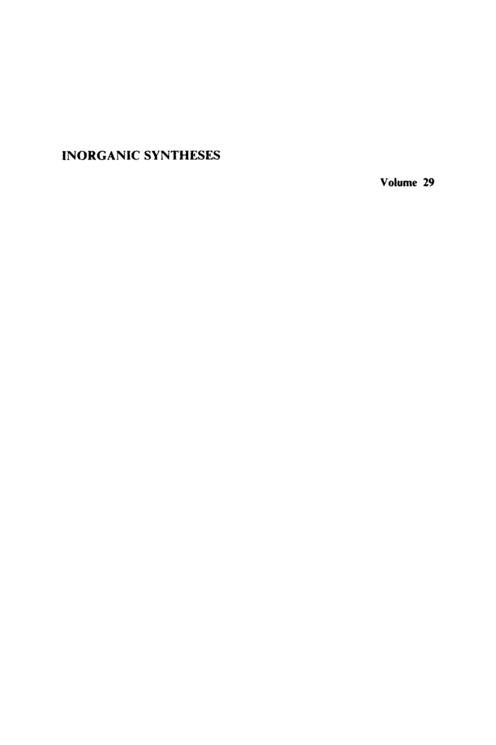 Inorganic Syntheses