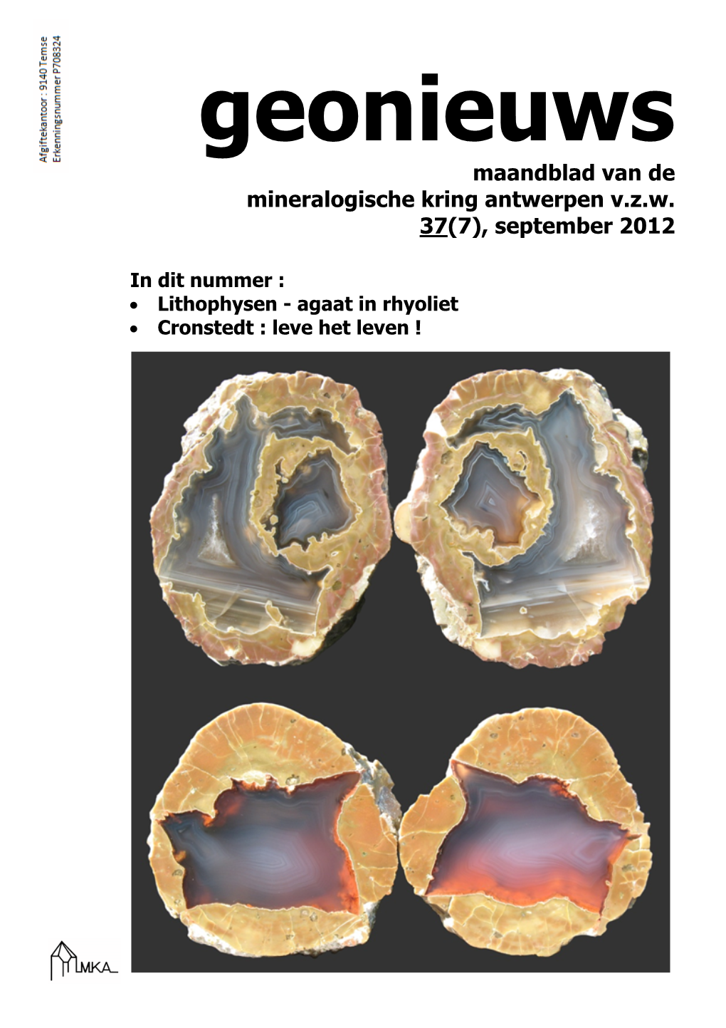 Maandblad Van De Mineralogische Kring Antwerpen Vzw 37(7)