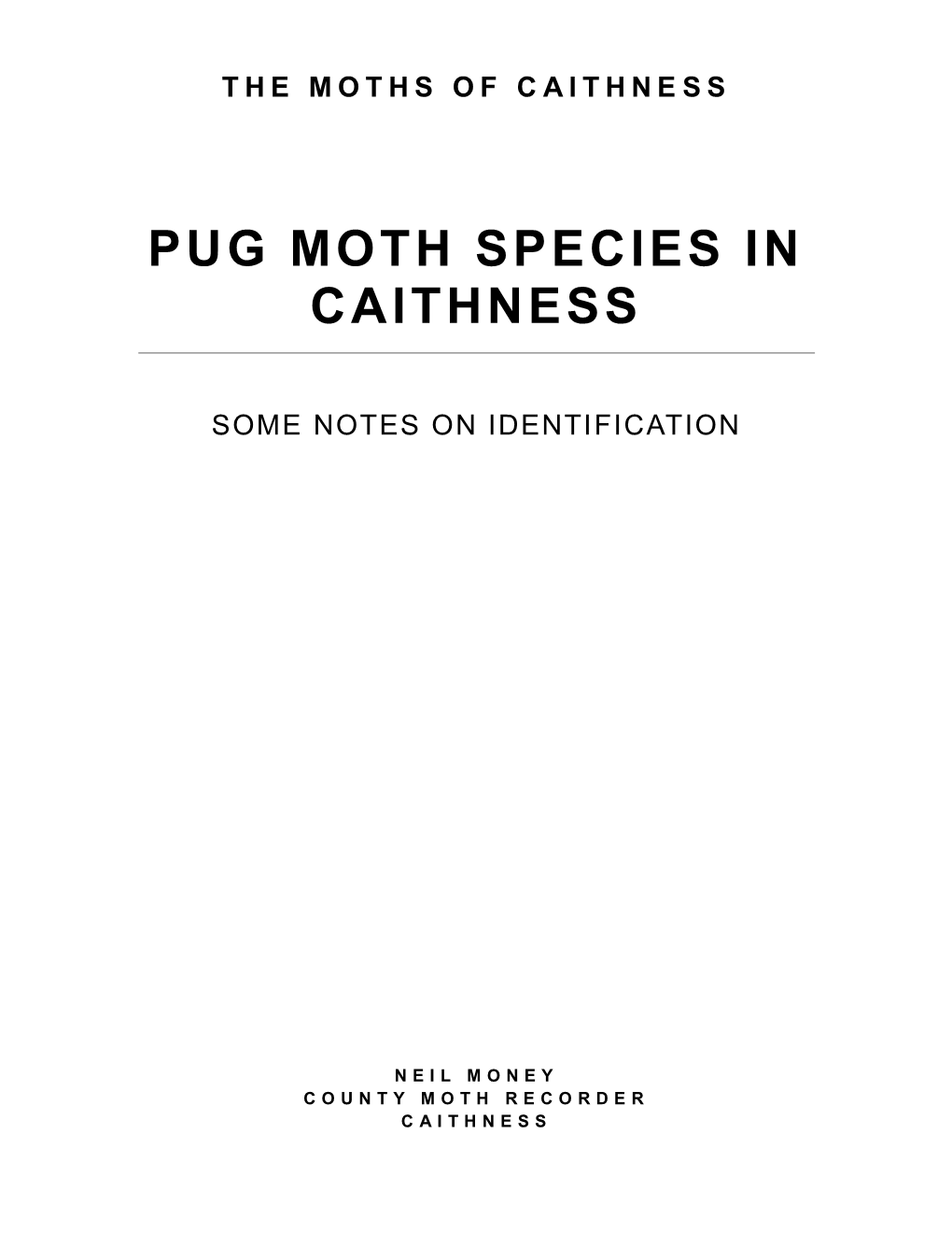 Pug Moth Species in Caithness