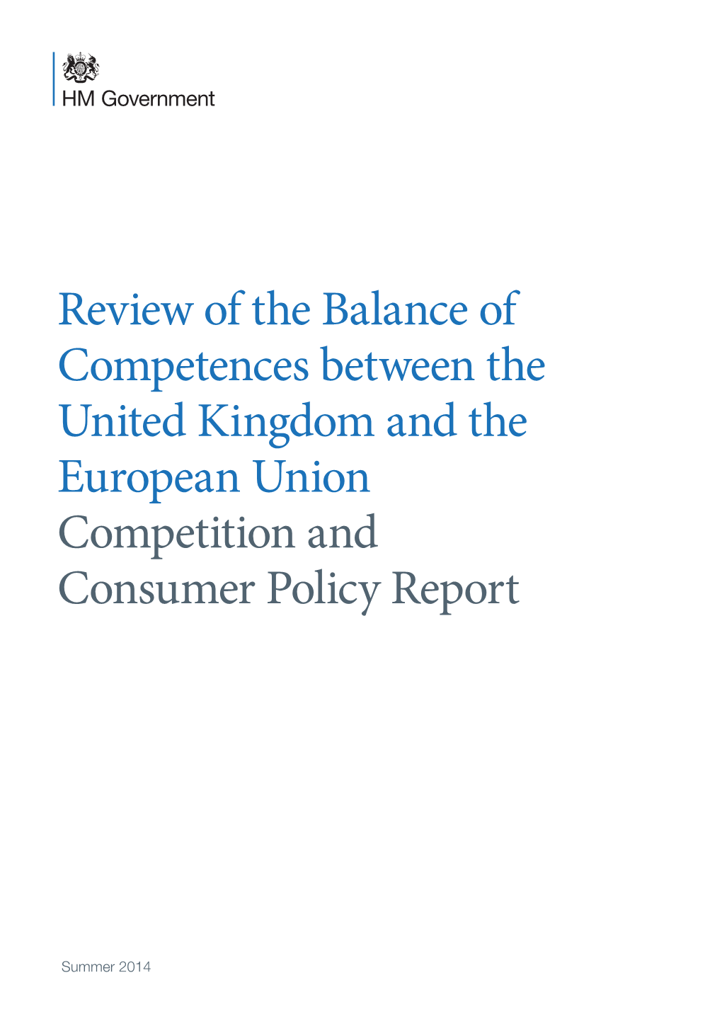 Competition and Consumer Policy Report