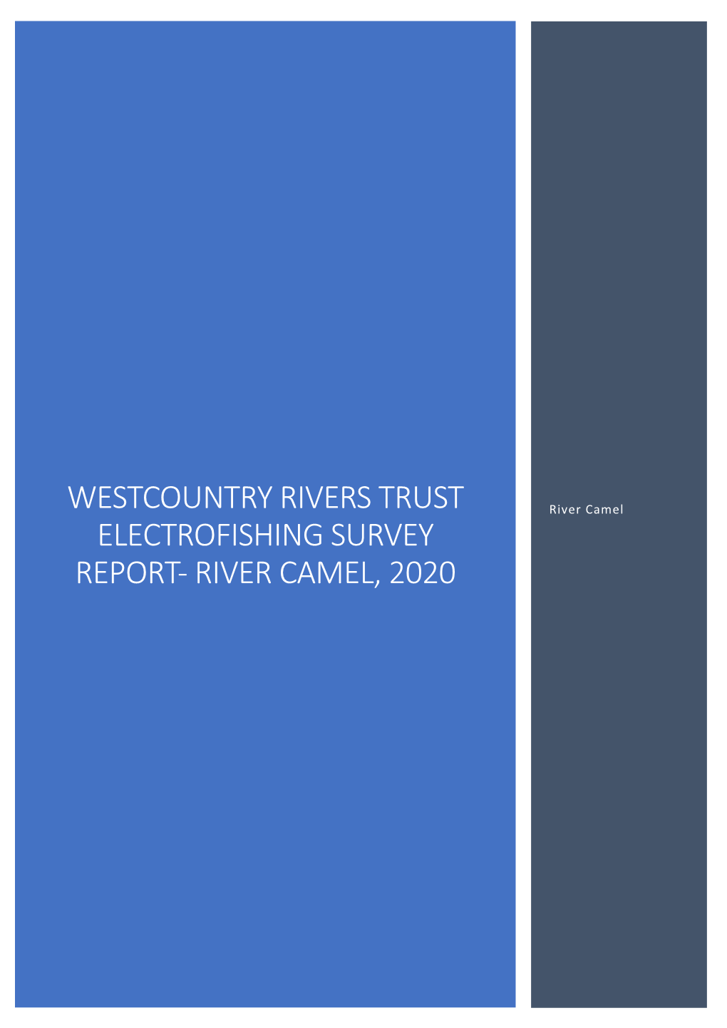 Westcountry Rivers Trust Electrofishing Survey Report- River Camel, 2020