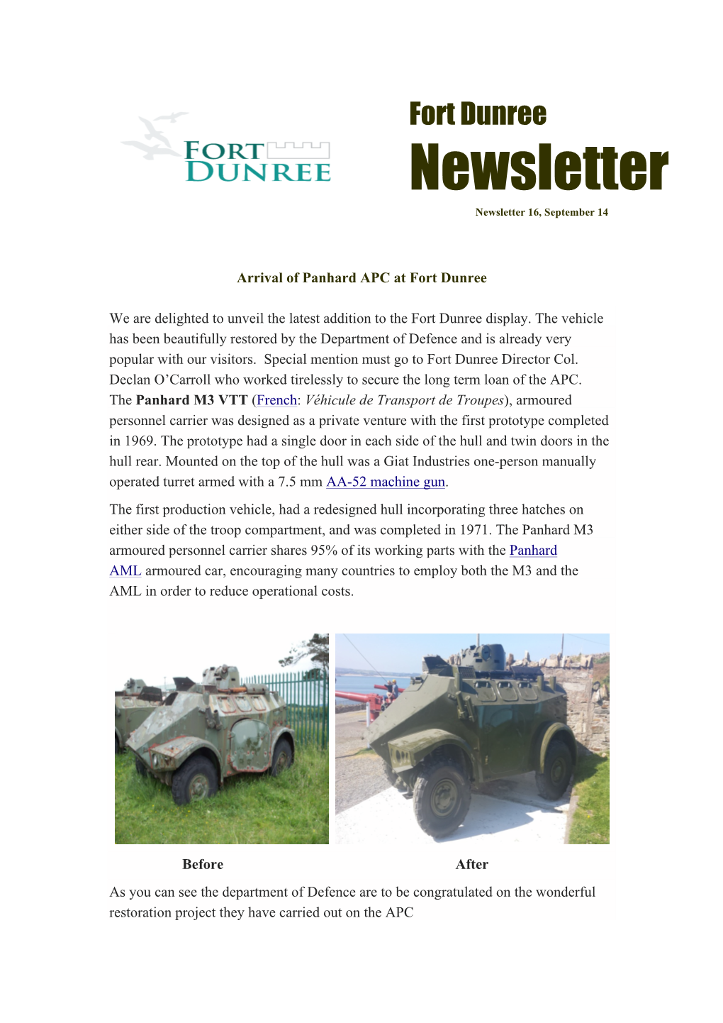 Newsletter Newsletter 16, September 14