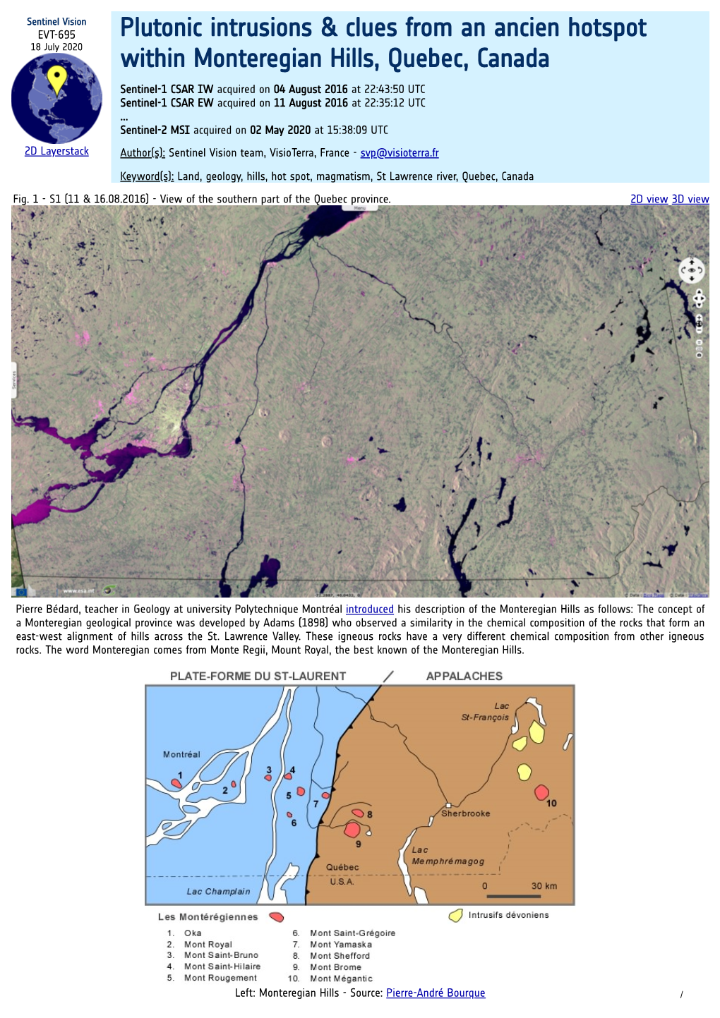 Plutonic Intrusions & Clues from an Ancien Hotspot Within Monteregian Hills, Quebec, Canada