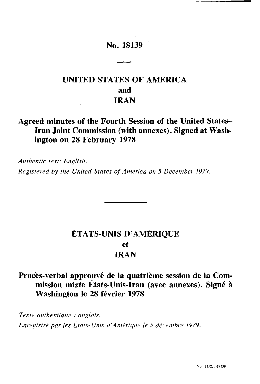 Iran Joint Commission (With Annexes)