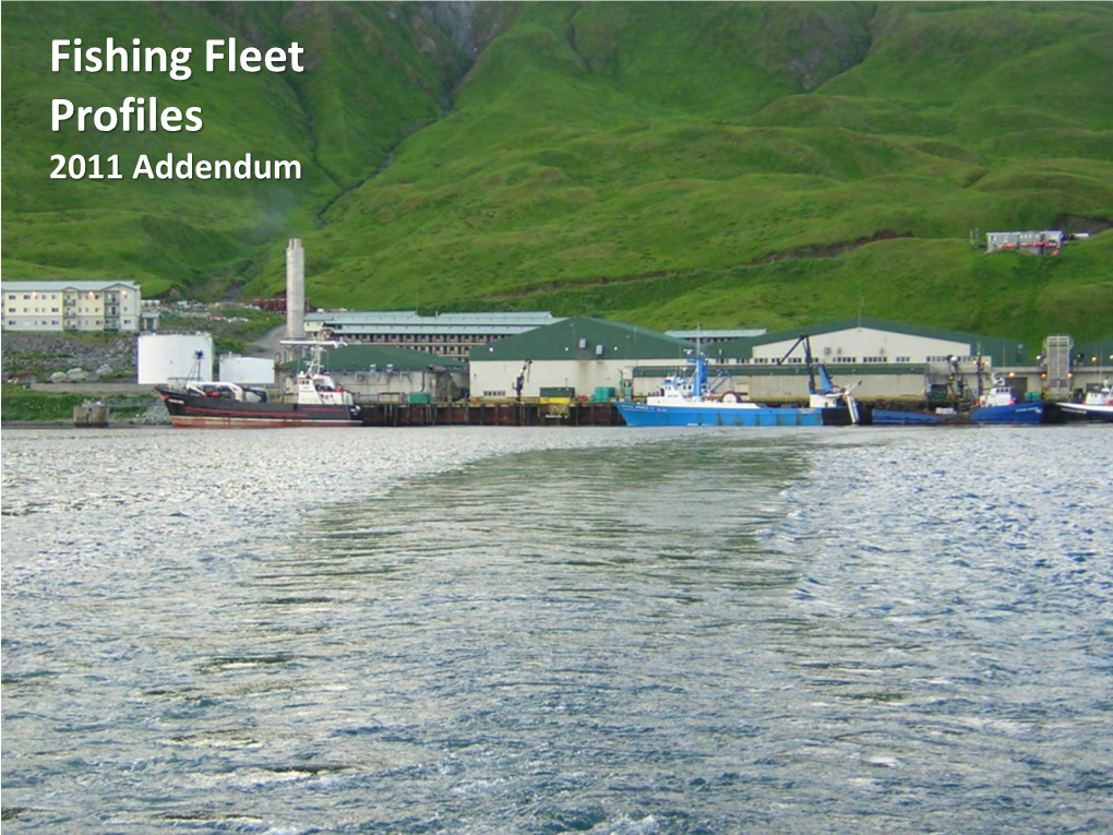 Fishing Fleet Profiles 2011 Addendum Fishing Fleet Profiles 2011 Addendum