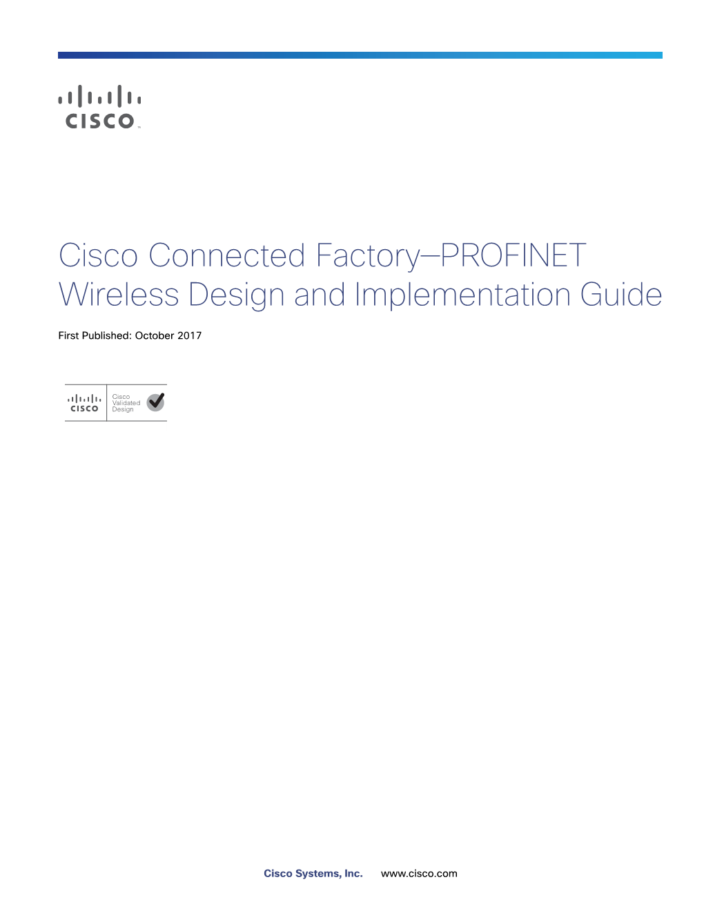 Cisco Connected Factory—PROFINET Wireless Design and Implementation Guide