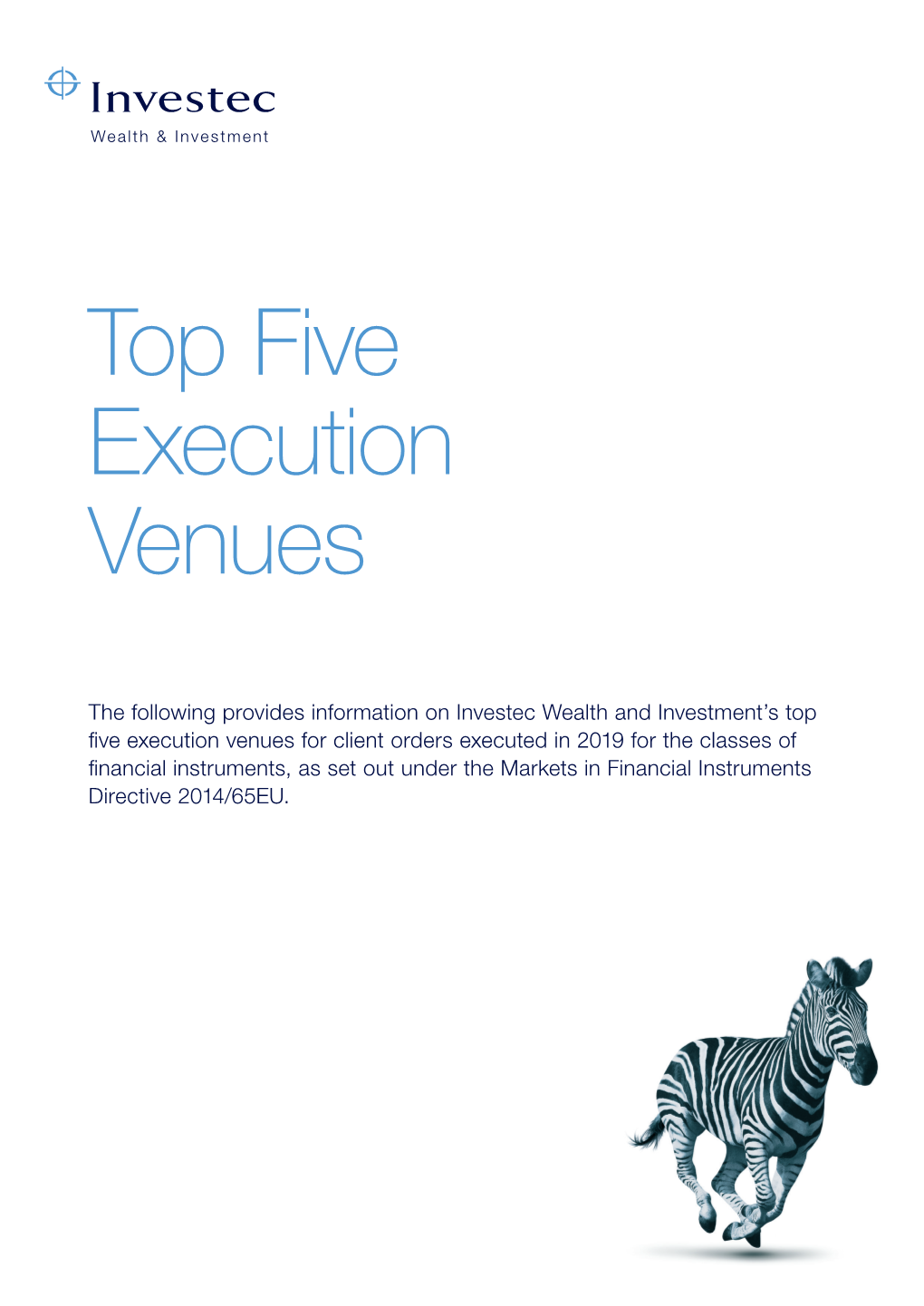 Top Five Execution Venues 2019.Indd