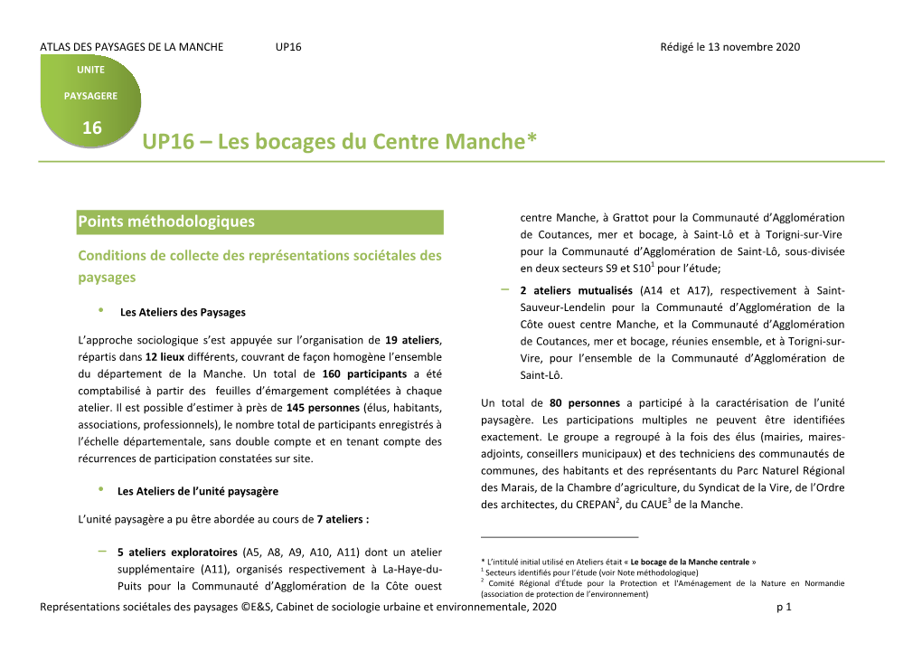 UP16 – Les Bocages Du Centre Manche*