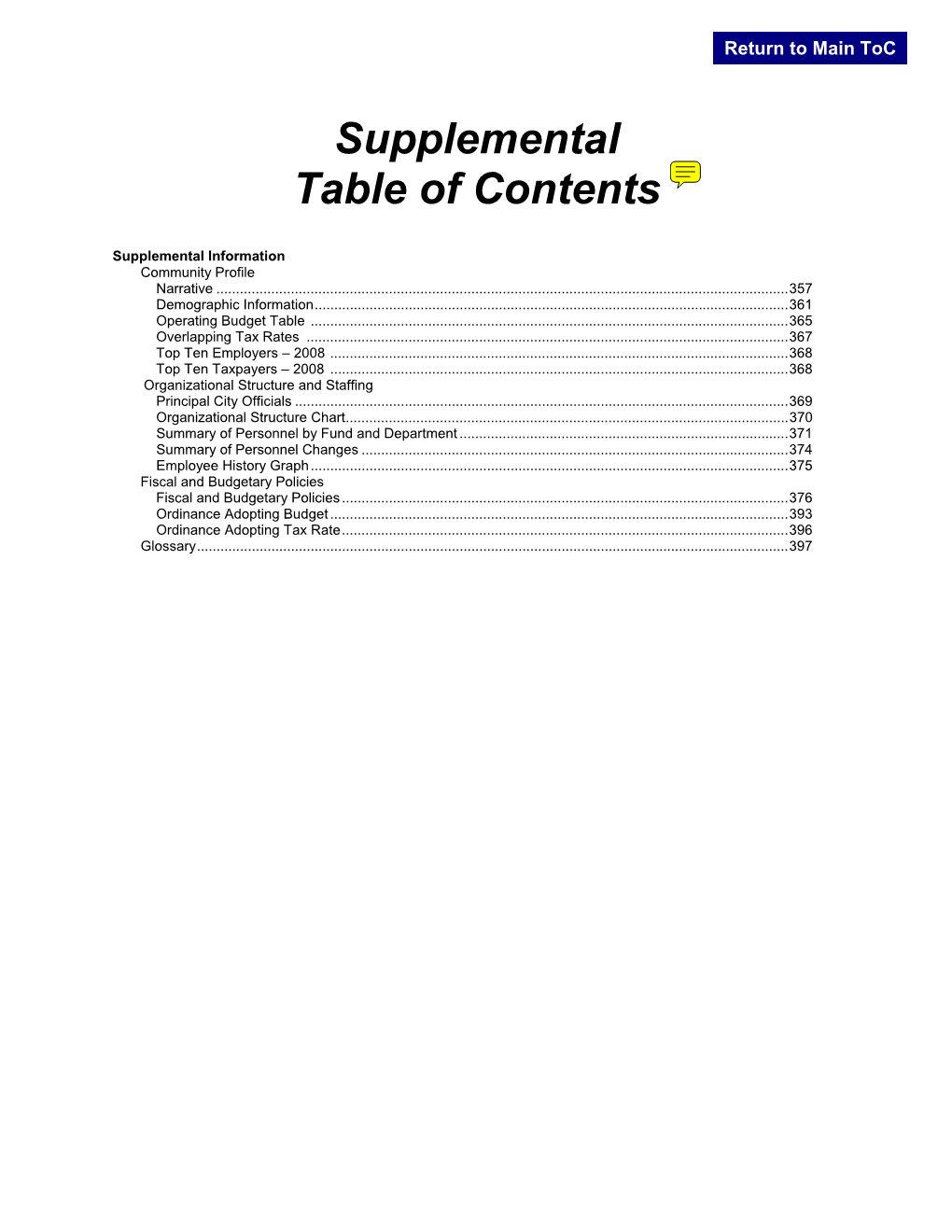 Supplemental Information Community Profile Narrative