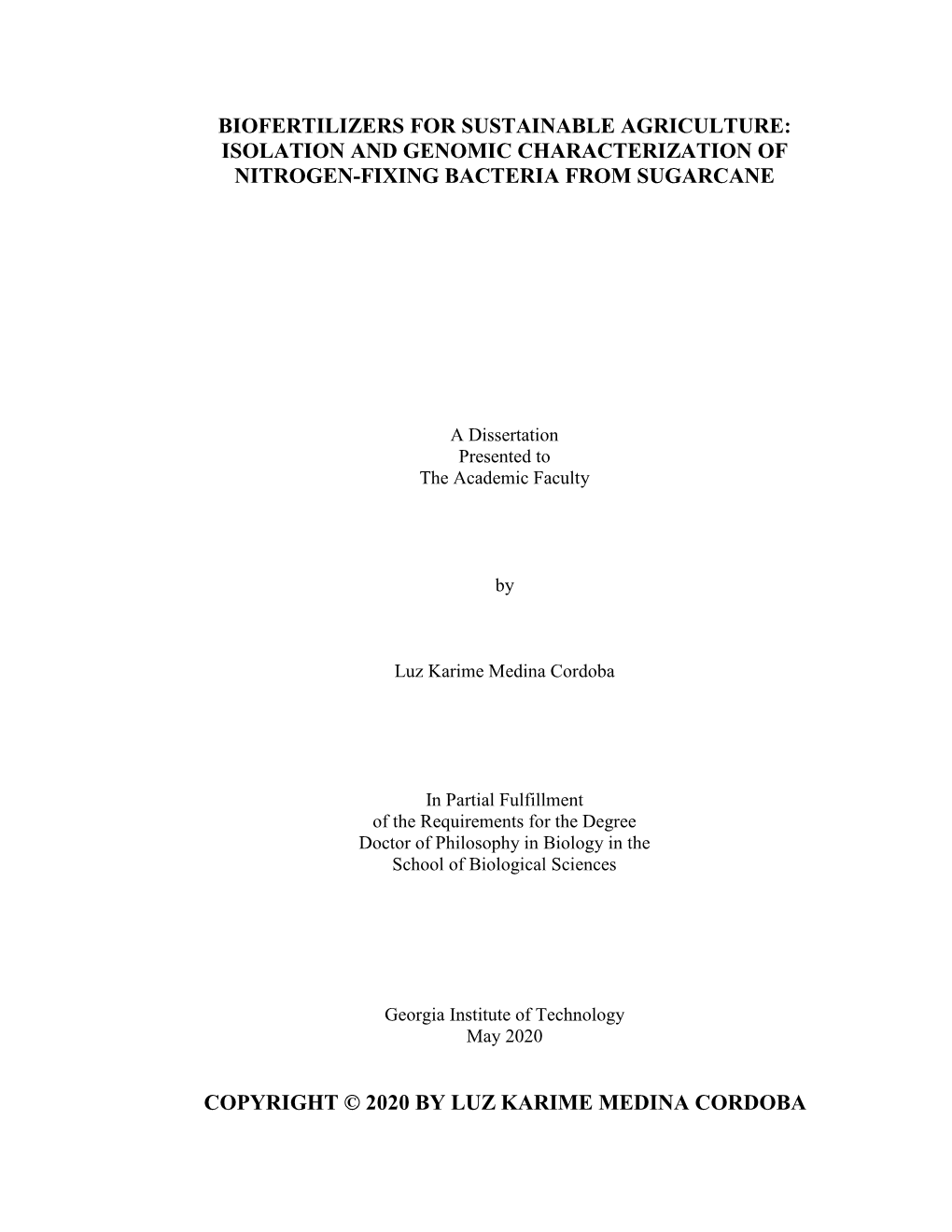 Biofertilizers for Sustainable Agriculture: Isolation and Genomic Characterization of Nitrogen-Fixing Bacteria from Sugarcane