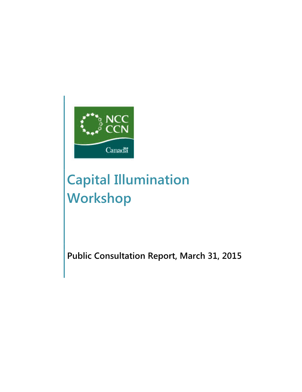 Public Consultation Report, March 31, 2015