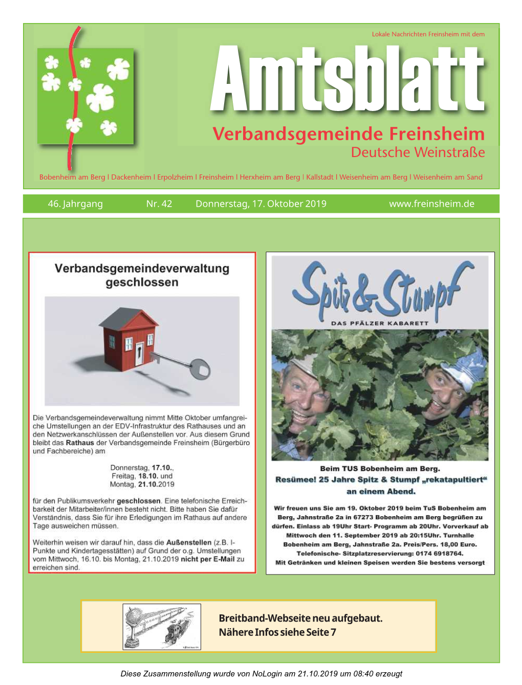 Amtsblatt Verbandsgemeinde Freinsheim 17