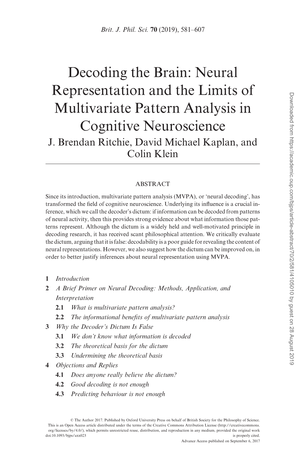 Neural Representation and the Limits of Multivariate Pattern Analysis In