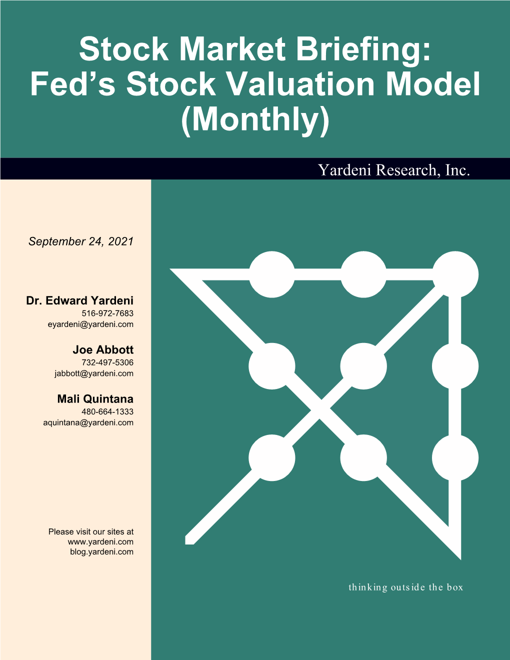 Fed's Stock Valuation Model (Monthly)