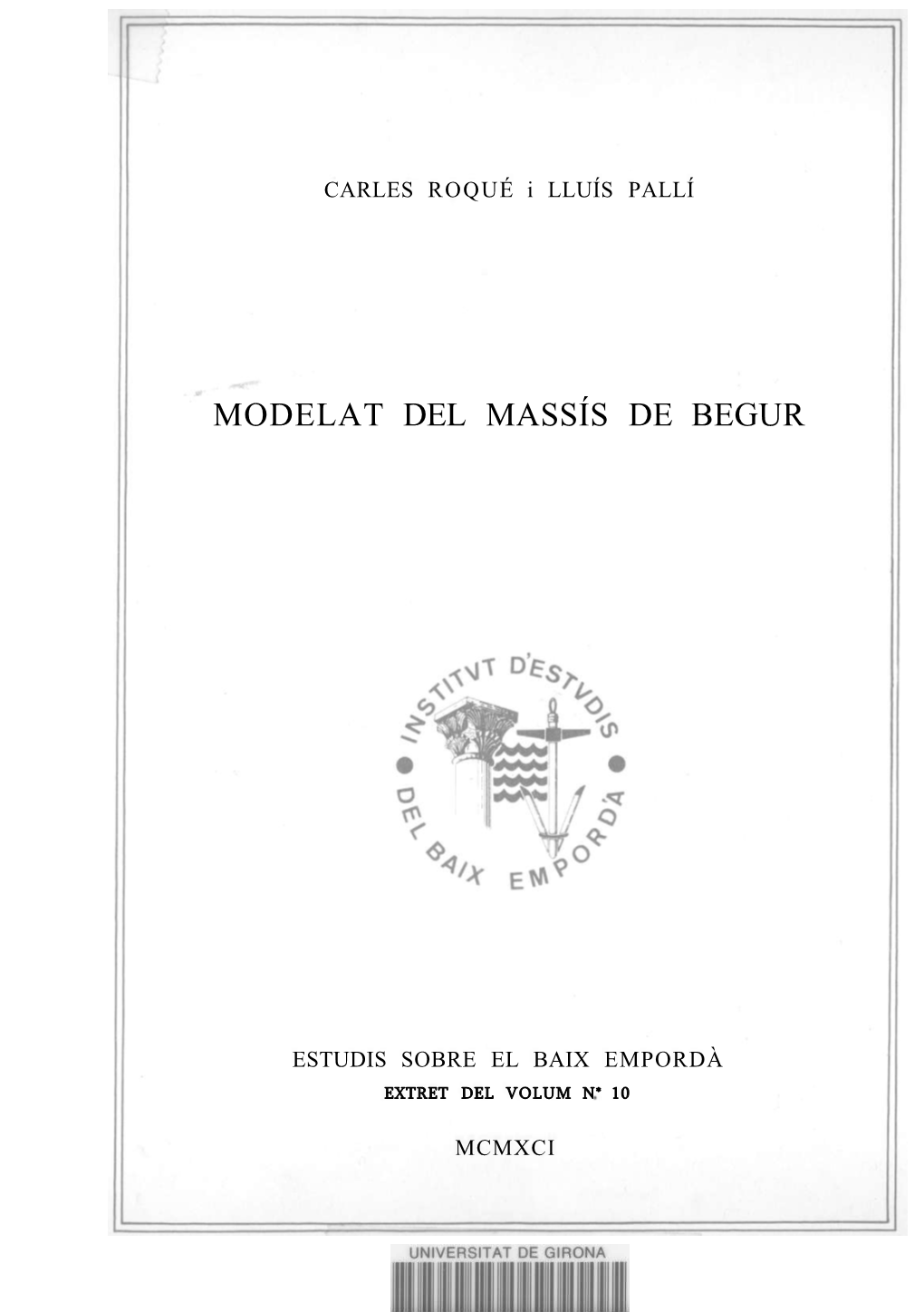 Modelat Del Massís De Begur