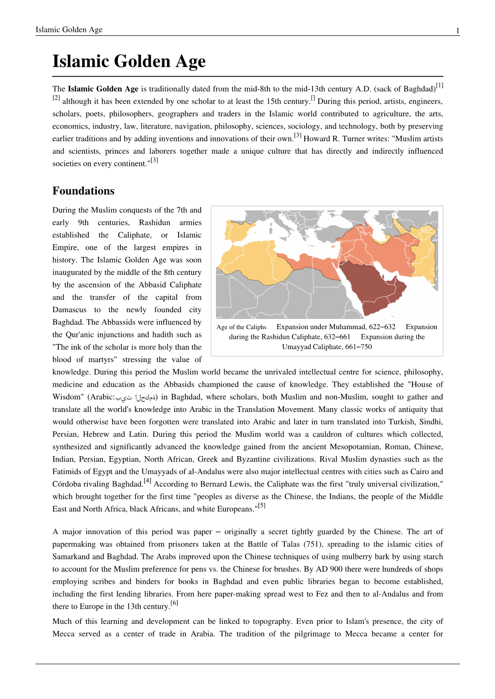 Islamic Golden Age 1 Islamic Golden Age