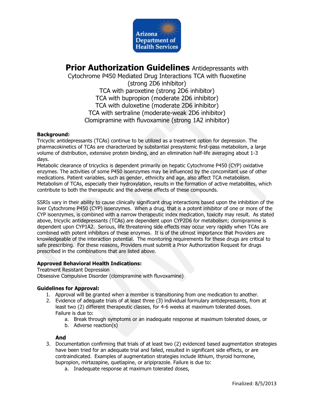 Prior Authorization Guidelines