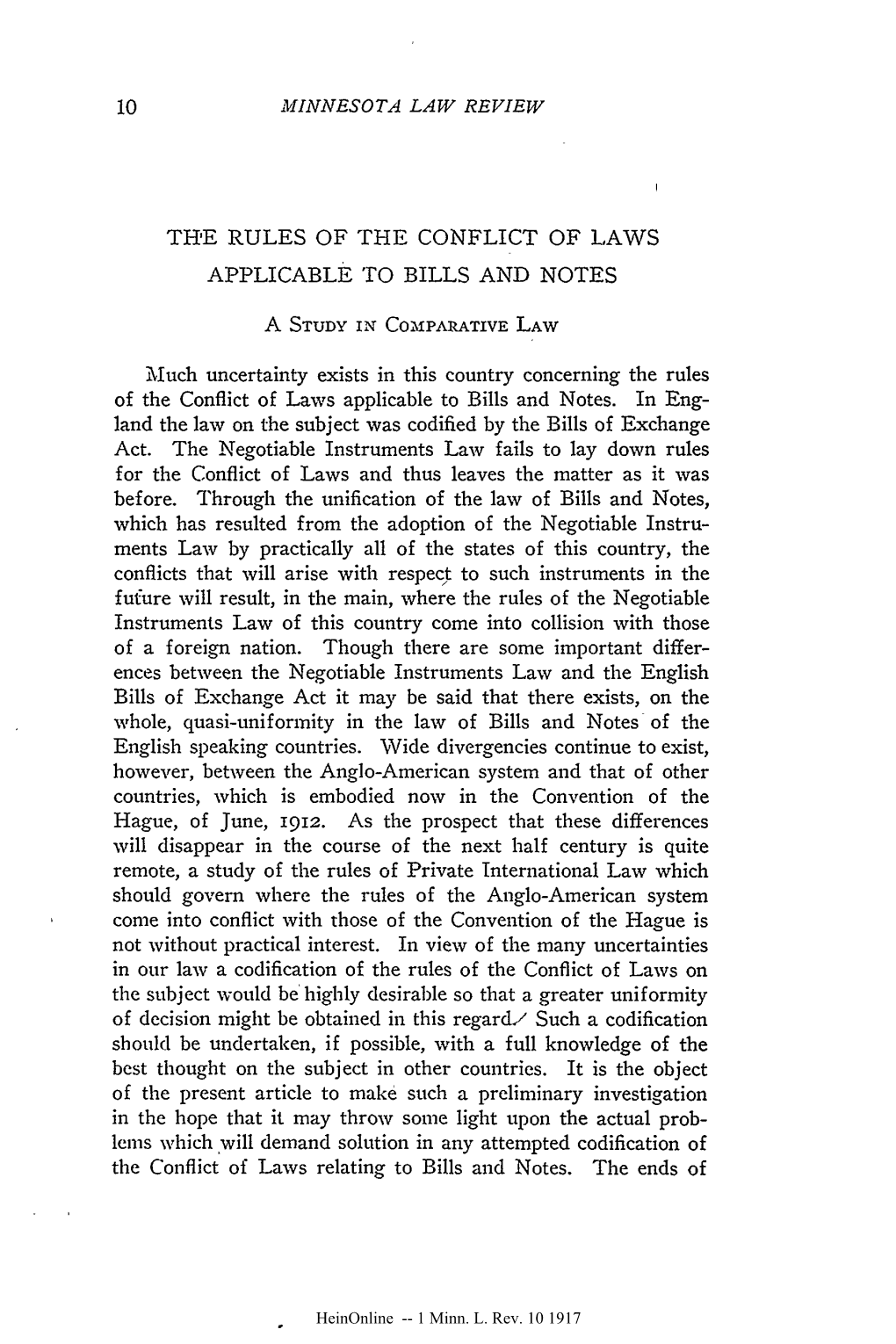 Rules of the Conflict of Laws Applicable to Bills and Notes (Part 1)