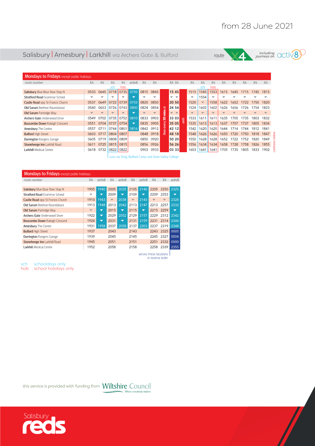 PDF Timetable X5