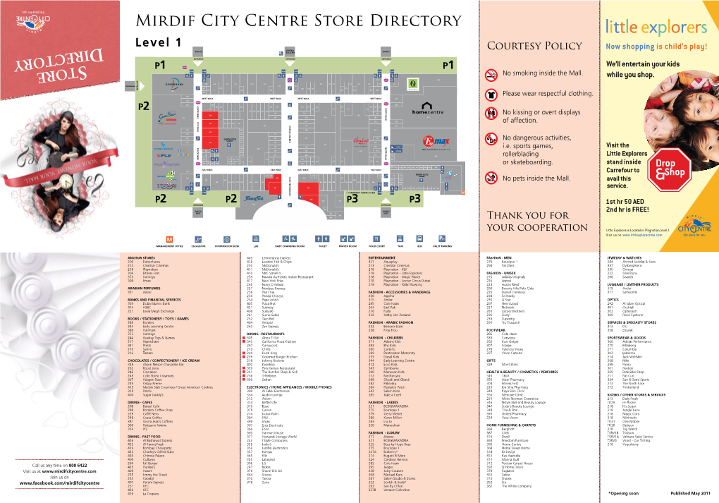 Mirdif City Centre Store Directory