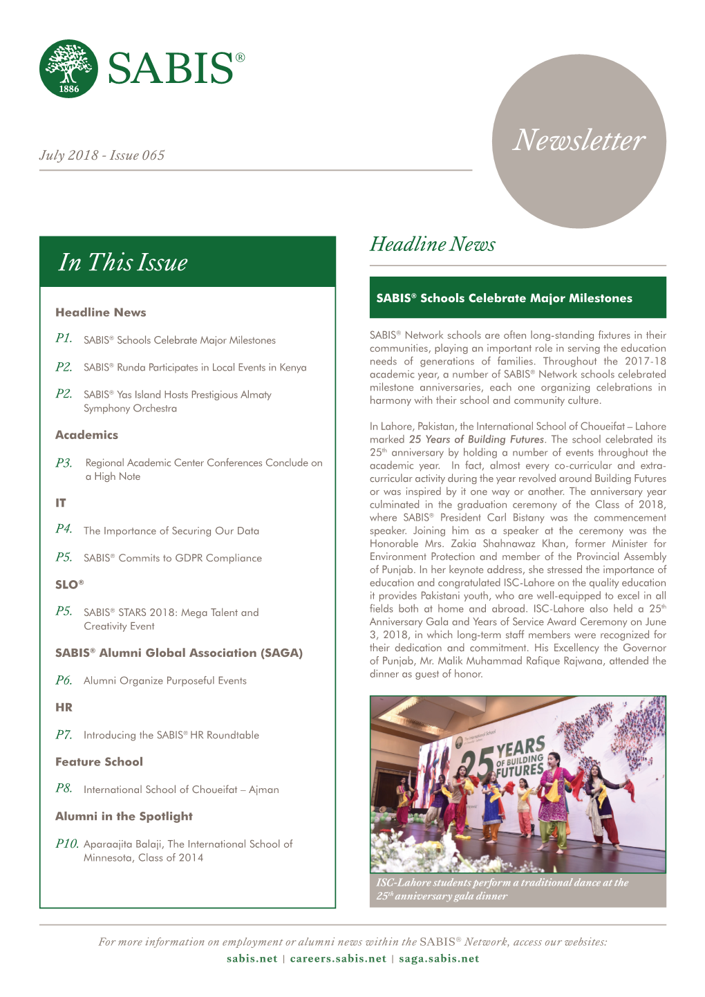 SABIS Corporate Newsletter Issue 65