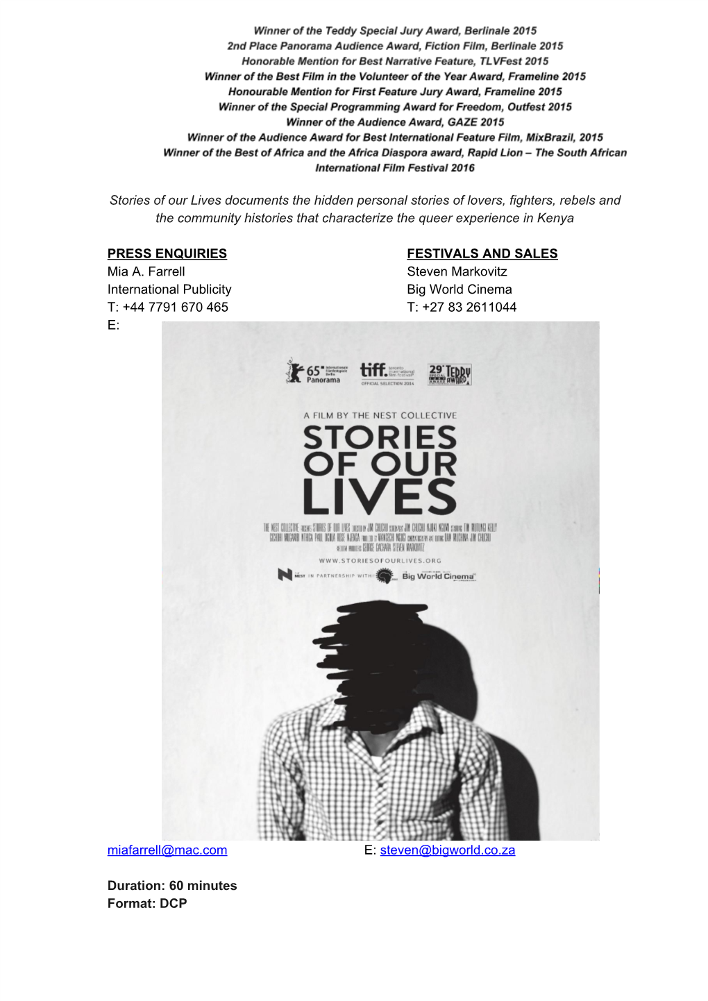 Stories of Our Lives Documents the Hidden Personal Stories of Lovers, Fighters, Rebels and the Community Histories That Characterize the Queer Experience in Kenya