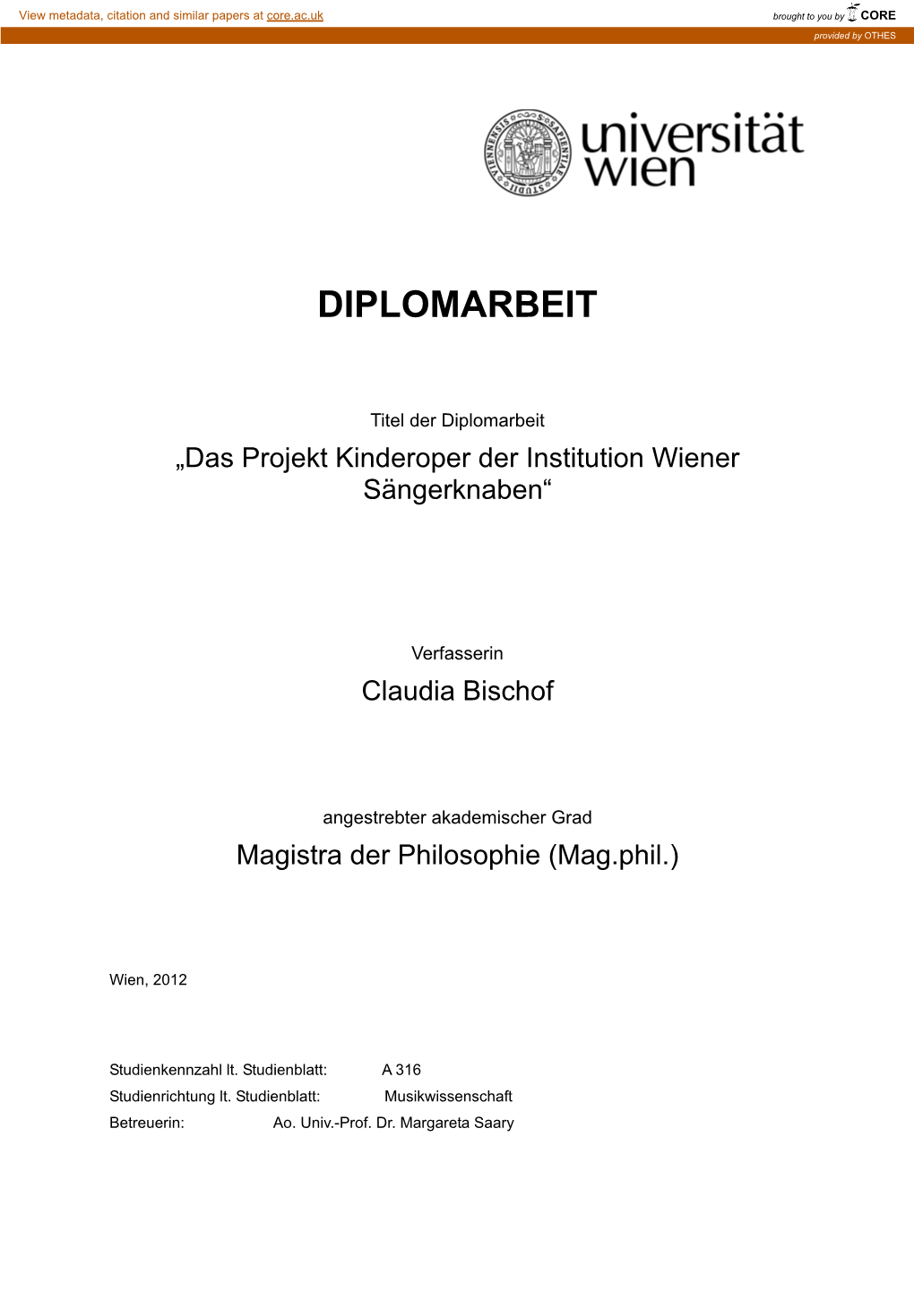 Diplomarbeit