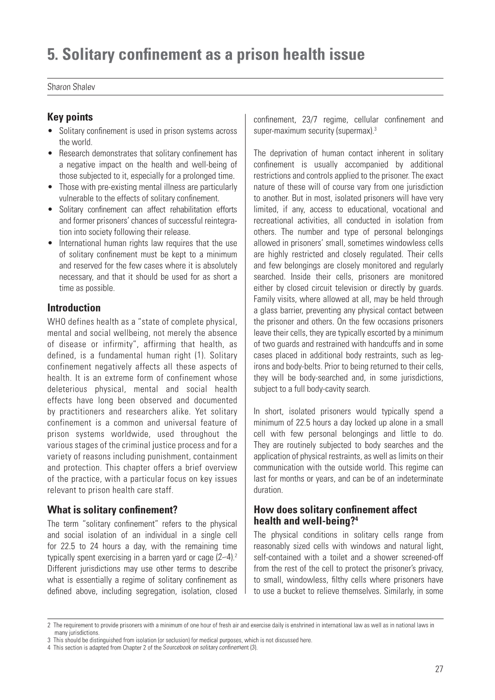 5. Solitary Confinement As a Prison Health Issue