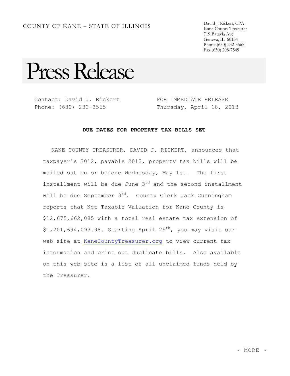 Press Release