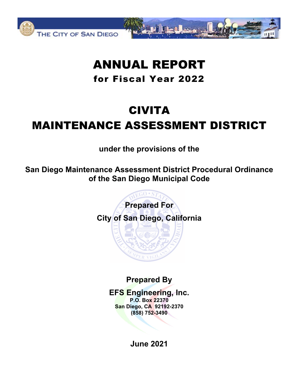 ANNUAL REPORT for Fiscal Year 2022