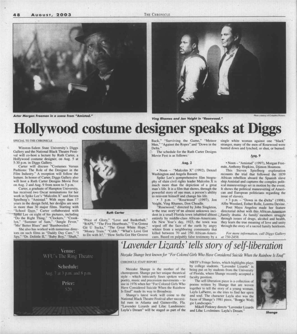 Hollywoodcostume Designer Speaksat Diggs